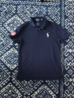 Ralph Lauren Men’s Navy Polo with Whity Pony ( Olympic Edition).